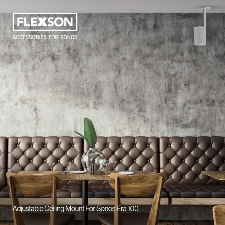 Actual product image Flexson Ceiling mount for Sonos ERA 100 (1 pcs., Wall installation, Pivoting, Tiltable)