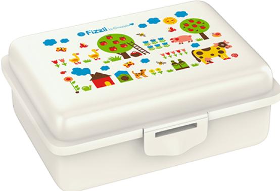 Image du produit Fizzii Boîte à lunch avec compartiment de séparation blanc perle, ferme