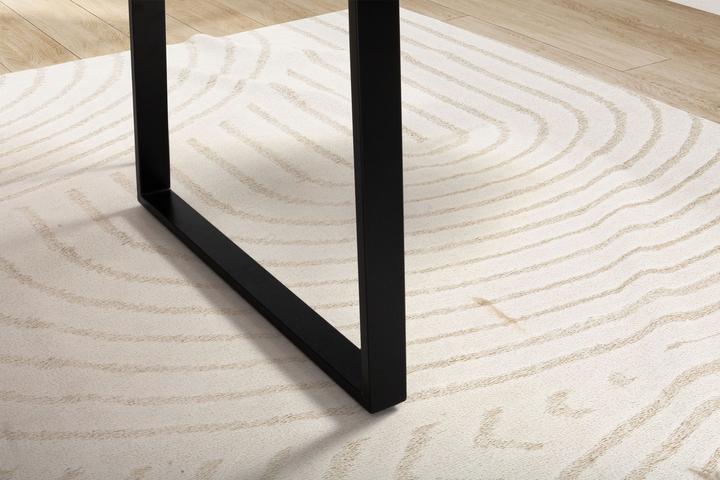 Produktbild FineBuy Schreibtisch Akazie Massivholz Metall Bürotisch Computertisch Baumkante (160 x 76 x 80 cm)