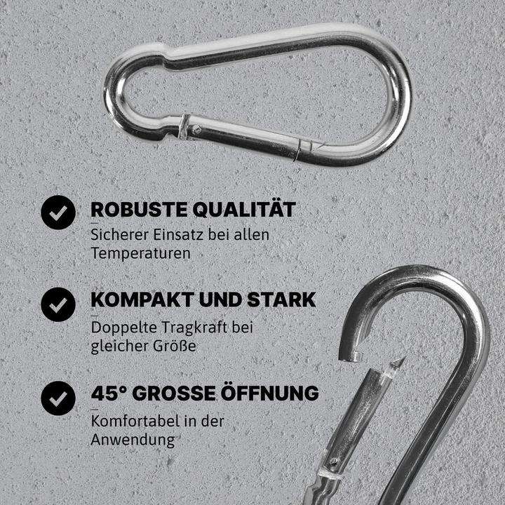 Produktbild Dönges Feuerwehr-Karabinerhaken, DIN 5299 C, 70 x 7 mm, verzinkt, 7 x 70 mm