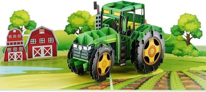 Actual product image MU Classic 3D Pop-Up Grusskarte - Traktor (1 pcs.)