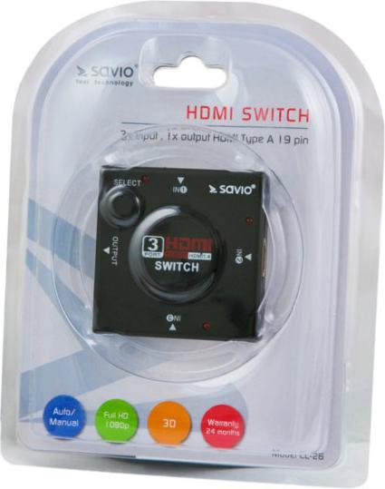 Image du produit Savio Commutateur vidéo CL-26 HDMI