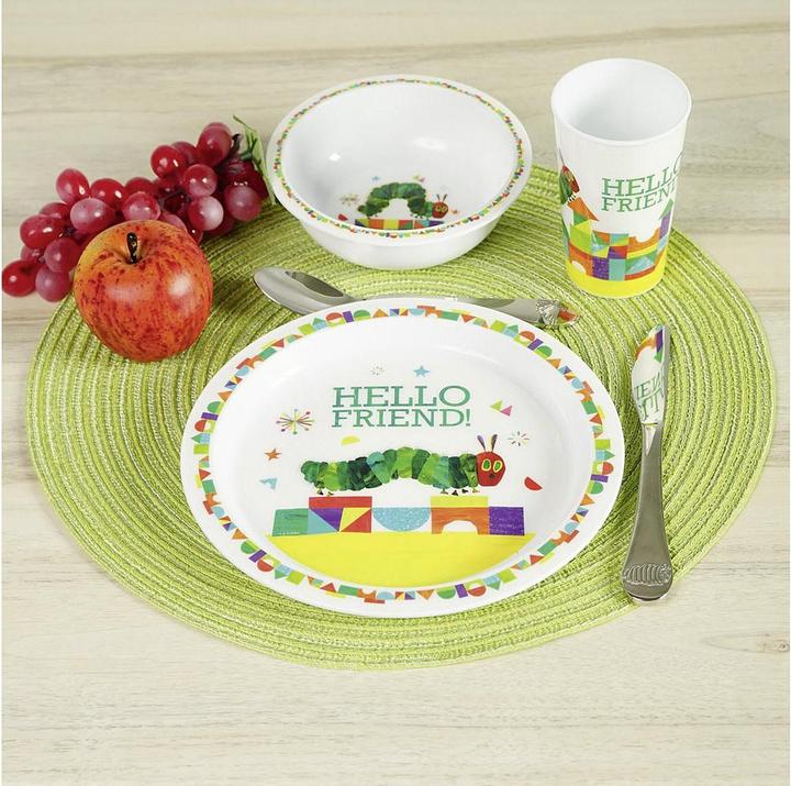 Image du produit Geda Labels Vaisselle pour enfants 'Raupe Nimmersatt - Hello Friend' 3 pièces