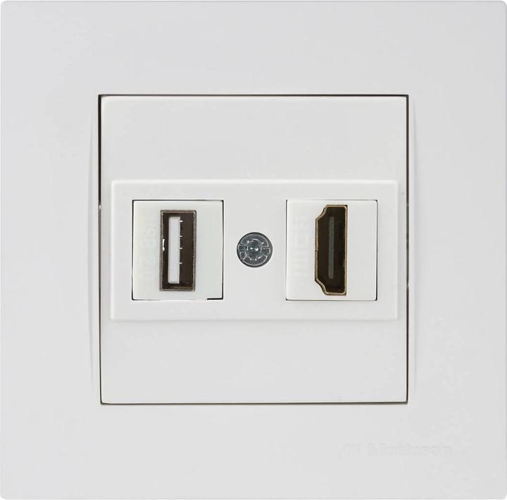 Produktbild Mutlusan Rita USB + HDMI Steckdose Weiss