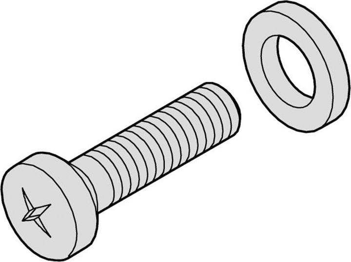 Actual product image Schroff Screw + screw lock washer - NTS SCREW + DISC 100S
