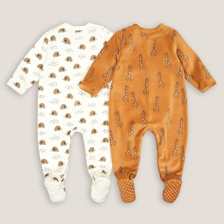 Produktbild La Redoute Collections 2er-Pack Strampler aus Samt (74)