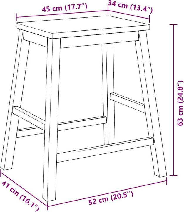 Produktbild vidaXL Barstuhl