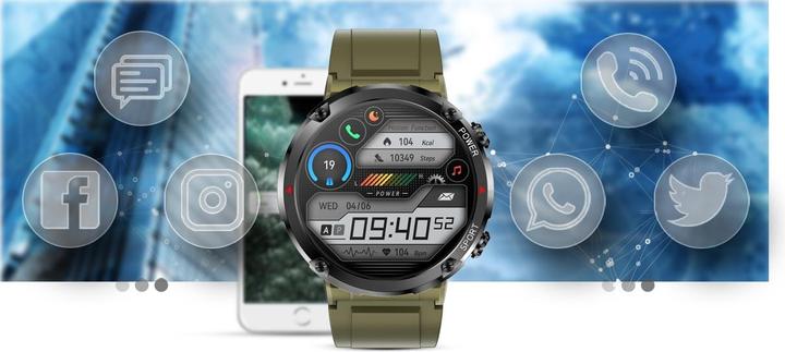 Produktbild Gravity GT21-7 Smartwatch + schwarzes Silikonarmband