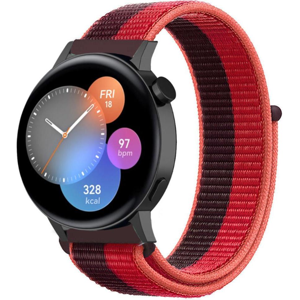 Strap-it Nylonarmband (20 mm, Nylon), Uhrenarmband, Rot