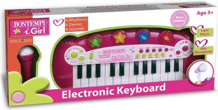 Immagine prodotto Bontempi Tastiera con microfono rosa (Inglese)