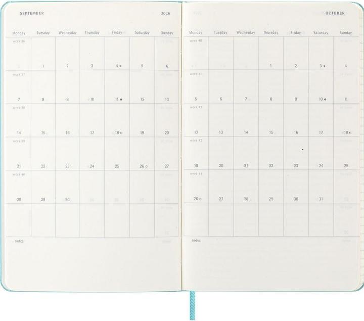 Image du produit Moleskine Agenda semainier (13 x 21 cm, Anglais)