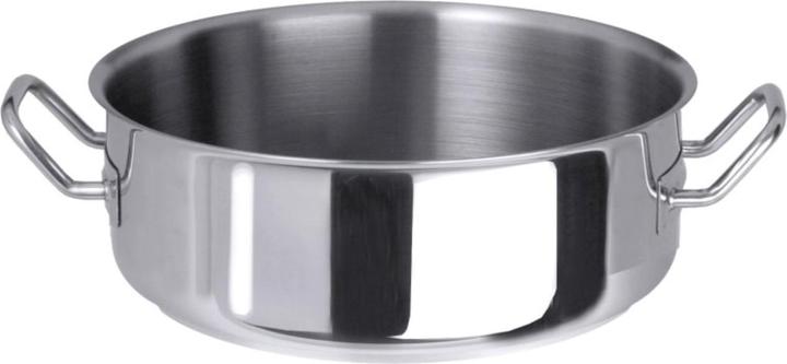 Contacto Serie Flacher Bratentopf mit Edelstahlgriffen, Inhalt:,t. (24 cm, Bratpfanne, Edelstahl)