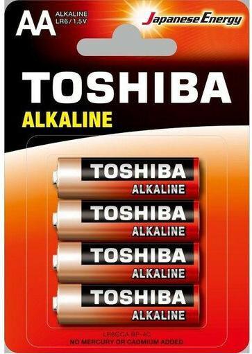 Toshiba LR6GCA BP-4C Haushaltsbatterie Einwegbatterie AA Alkali (4 Stk., AA)