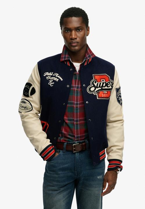 Actual product image Superdry College Patched Varsity Jacket (XL)