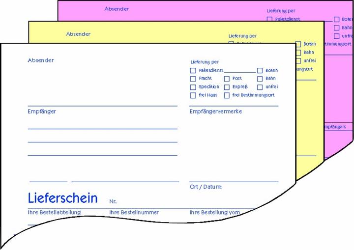 Actual product image Avery Delivery notes with receipt (50 x)