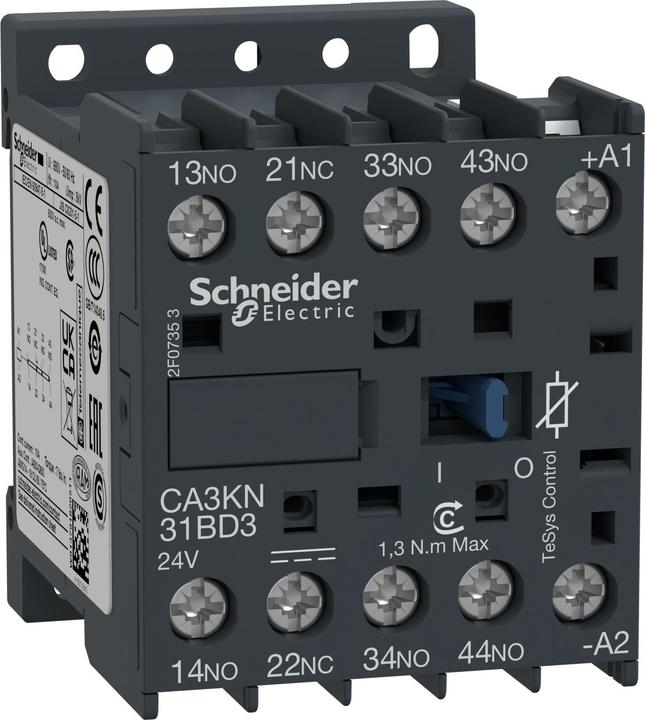 Produktbild Schneider Electric Hilfsschütz, 3S+1Ö, 60V DC mit Diode CA3KN31ND3