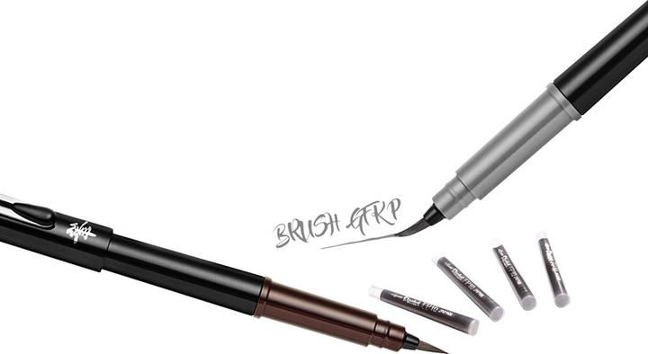 Actual product image Pentel Brush Pen Pocket Brush Pen black (Black, 1 x)