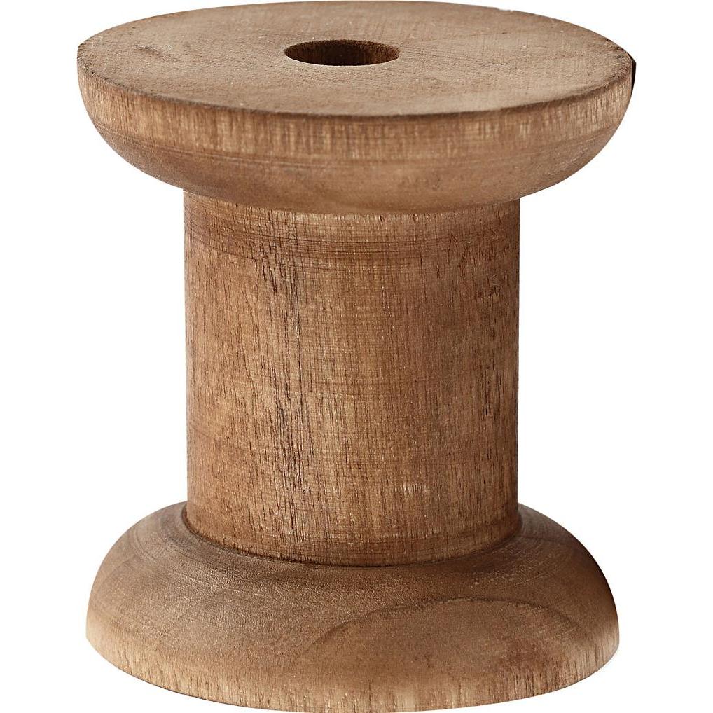 Creativ Company Holzartikel Spule 10 Stück, Braun