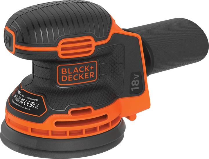 1 x Schleifgitter K80, 1 x Akku-Exzenterschleifer BDCROS18, 1 x Werkzeugtasche
