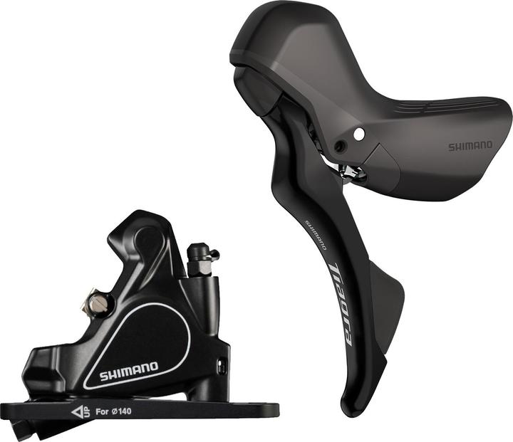 Actual product image Shimano Scheibenbremsen-Set TIAGRA BR-RS405 mit ST-R4020 (Front wheel brake, Brake kit, 2)