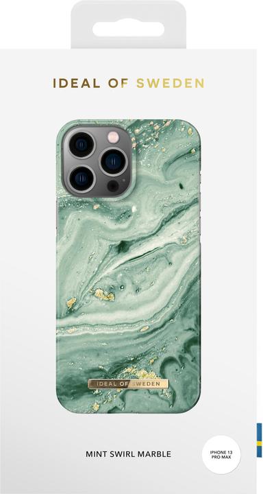Actual product image iDeal Of Sweden Designer Hard Cover Mint Swirl Marble (Apple iPhone 13 Pro Max)