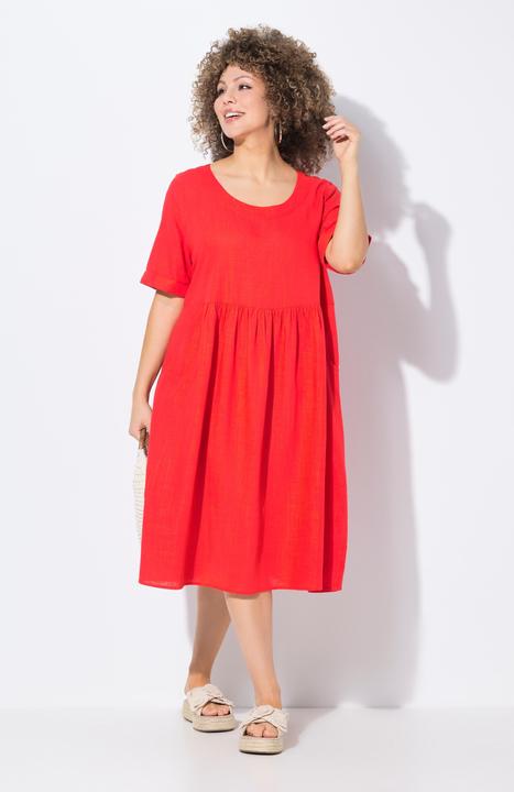 Produktbild Ulla Popken Kleid, Leinenmix, A-Linie, Rundhals, Halbarm (46, 48)