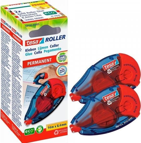 Produktbild tesa ecoLogo Refill-Kleberoller PERMANENT GLUE, 2er Pack