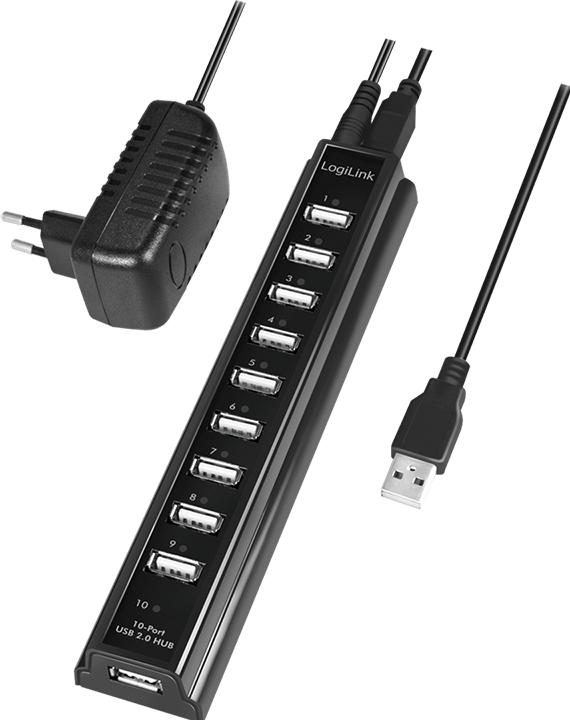 Actual product image LogiLink UA0096 (USB-A, 10 ports)