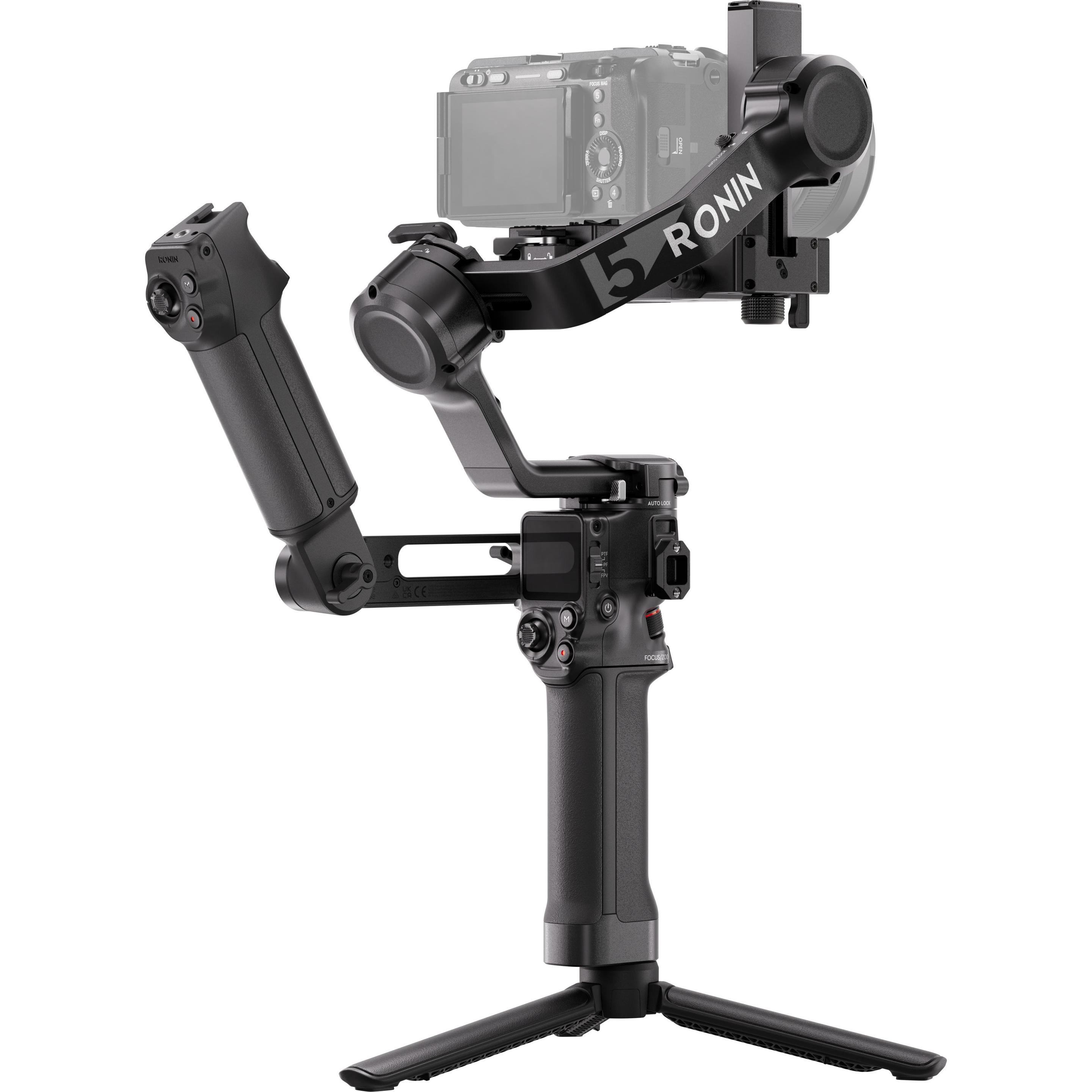 DJI RS 5 Combo (Spiegelreflexkamera, Systemkamera, 3 kg), Gimbal, Schwarz