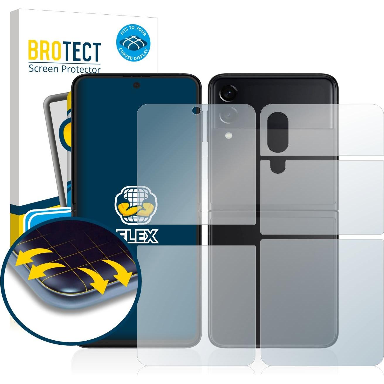 BROTECT Full-Cover Displayschutz (2 Stück, Samsung Galaxy S21), Smartphone Schutzfolie, Transparent