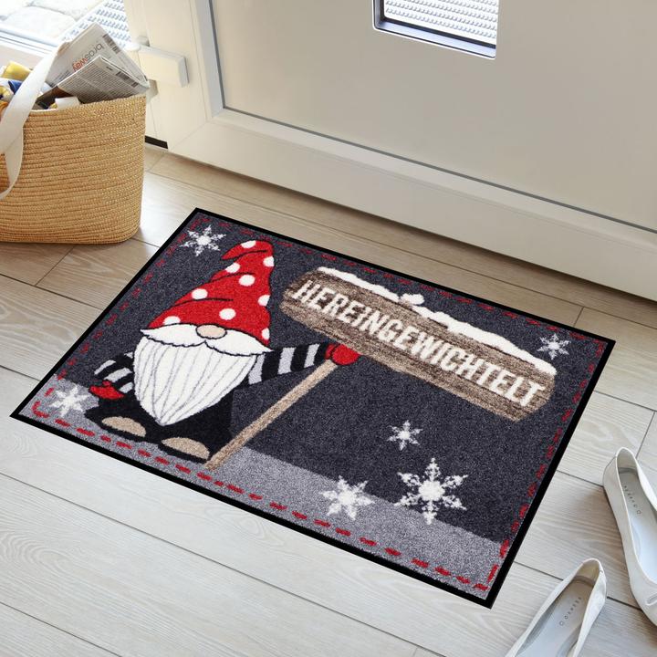 Actual product image Salonloewe Farbe: anthrazit-rot, Farbe:anthrazit-rot (50 x 75 cm)