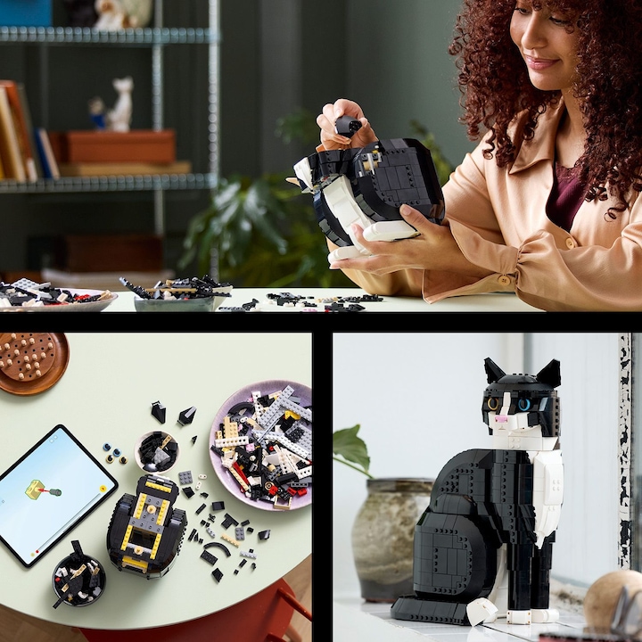 Produktbild LEGO Schwarz-weisse Katze (21349, LEGO Ideas, LEGO Seltene Sets)