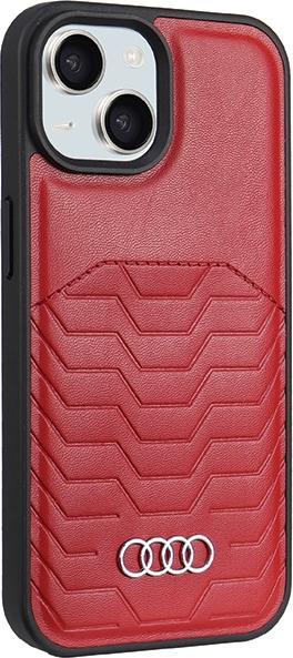 Actual product image Audi Synthetic Leather MagSafe iPhone 15 / 14 / 13 6.1" czerwony/red hardcase AU-TPUPCMIP15-GT/D3-RD (Apple iPhone 13, Apple iPhone 15)