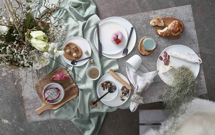 Produktbild RAW Dessert plates 20 cm - 4 pcs - Arctic white (4x, 20 cm)