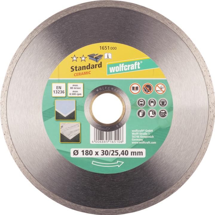 Produktbild wolfcraft 1 Diamant-Trennsch. Stand.Ceramic ø180mm