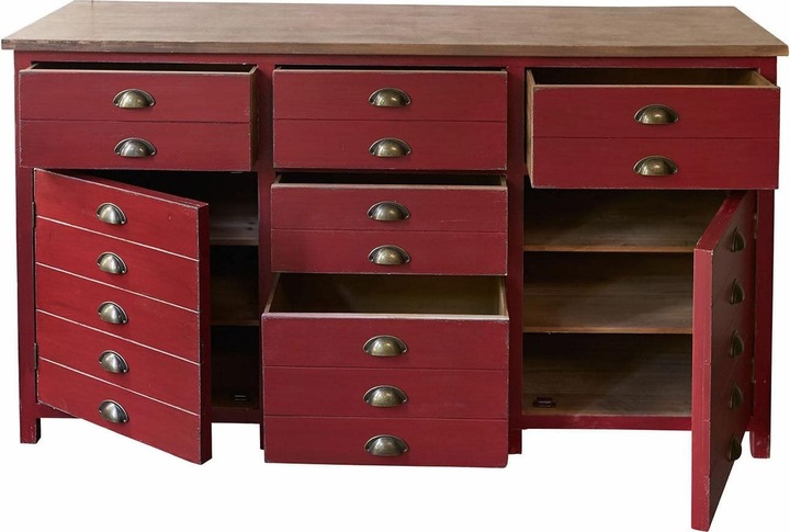 Produktbild Loberon Kommode Benice antikrot (153 x 51 x 83.5 cm)