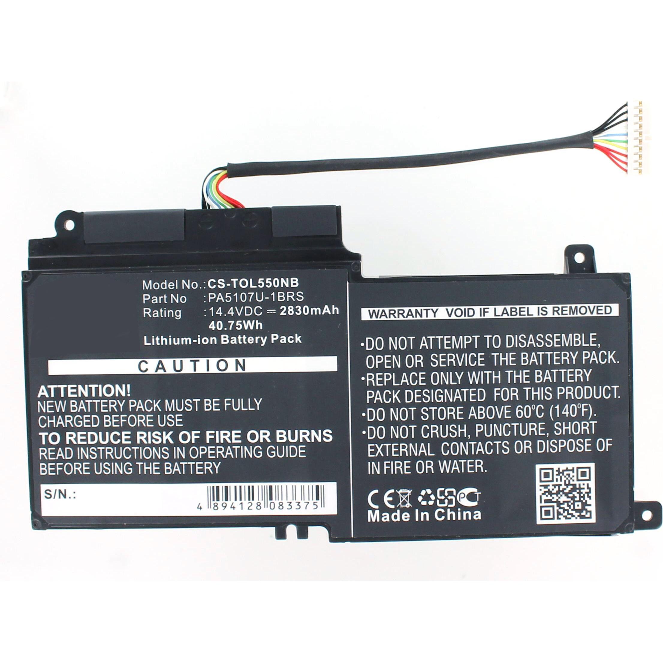 AGI 32867 - Batterie/Akku - Toshiba (1 Zellen, 2630 mAh), Notebook Akku, Schwarz