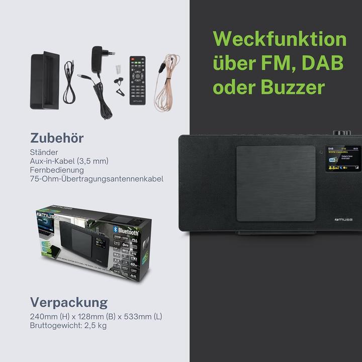 Produktbild Muse M65 DBT (DAB, DAB+, FM, PLL, Bluetooth)