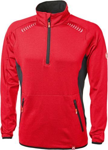 Produktbild Magni Tech-Fleecepullover rot/schwarz meliert Gr. XL Fortis Elements (XL)