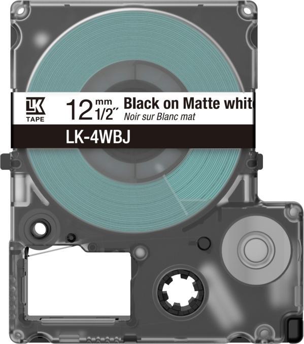 Produktbild Epson Matte White/Black 12mm LK-4WBJ (1.20 cm, Weiss, Schwarz)