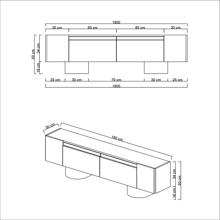 Produktbild Skye Decor Bohem (180 x 50 x 30 cm)