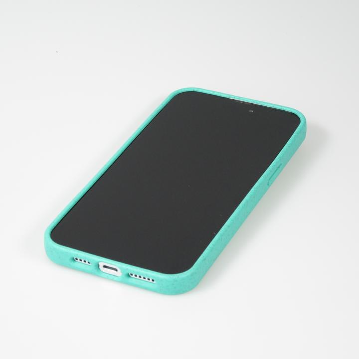 Actual product image Bioka Coque biodégradable et compostable Eco-Friendly Esprit de la tortue Turquoise (Apple iPhone 14 Pro Max)