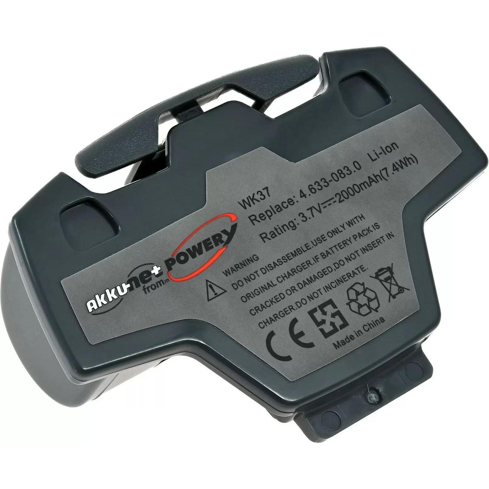 AccuCell Akku für Werkzeug Kärcher WV 5 / Typ 4.633-083.0, Staubsauger Roboter Zubehör, Schwarz