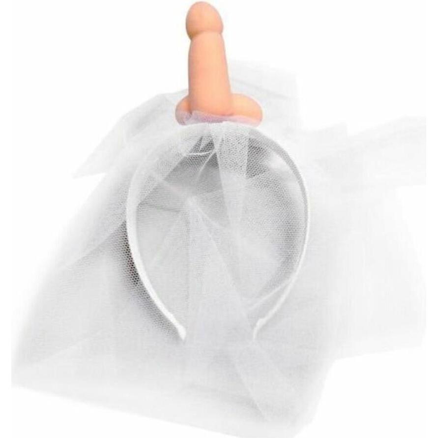 Diablo Picante Weisser Brautschleier Mit Penis