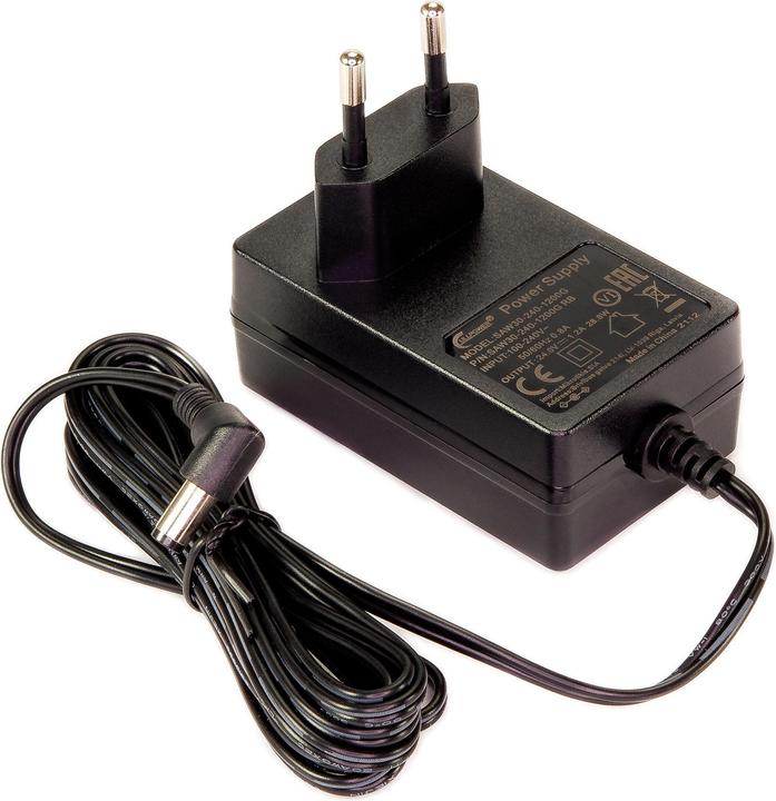 Actual product image MikroTik power supply 24v 1.2A, right angle plug