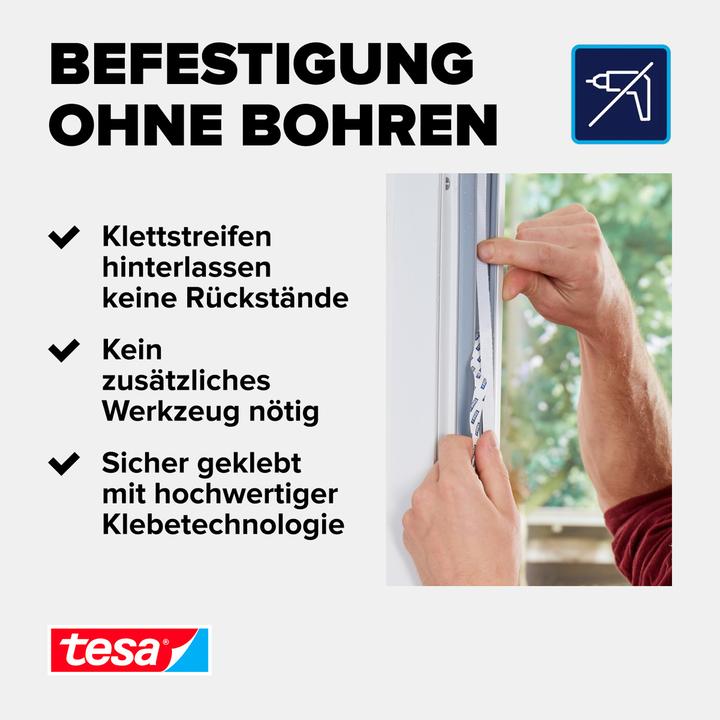 Actual product image tesa Insect screen COMFORT for windows, with Velcro tape, self-adhesive, without drilling (130 x 150 cm)