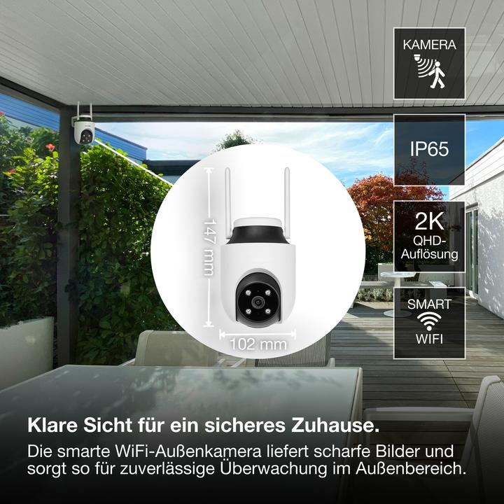 Produktbild Osram SMART+ WIFI OUTDOOR CAMERA 360 White (2560 x 1440 Pixels)