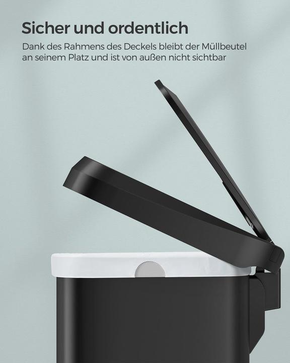 Immagine prodotto Songmics Cestino per rifiuti da 68,0 l in acciaio inox (68 l)