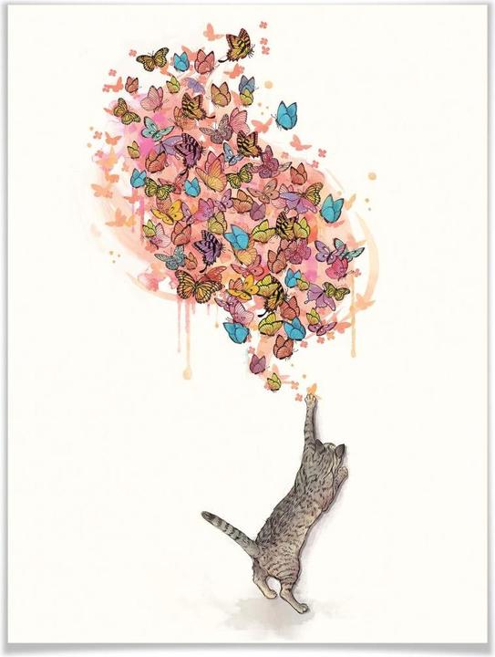 Produktbild Trenddeko Catching Butterflies (80 x 100 cm)