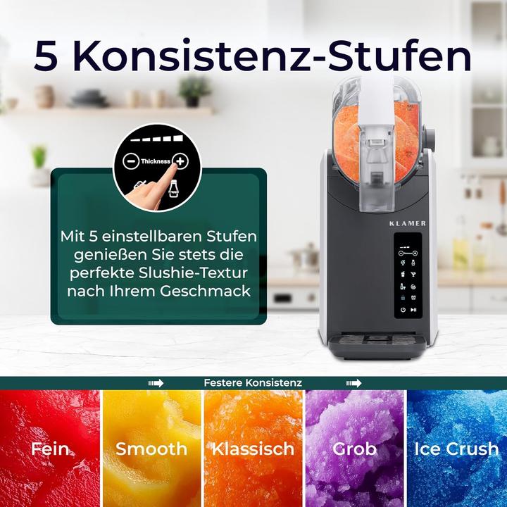 Image du produit KLAMER Slush Maschine, mit 5 voreingestellten Programmen: Slushie, Cocktail, Milchshake, Frappé…